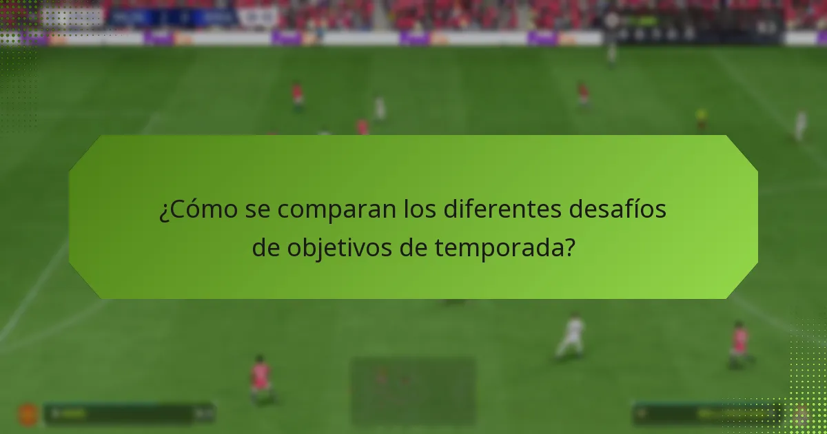 ¿Cómo pueden los jugadores planificar eficazmente para los desafíos de objetivos de temporada?